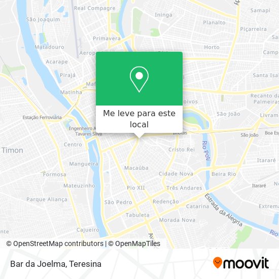 Bar da Joelma mapa