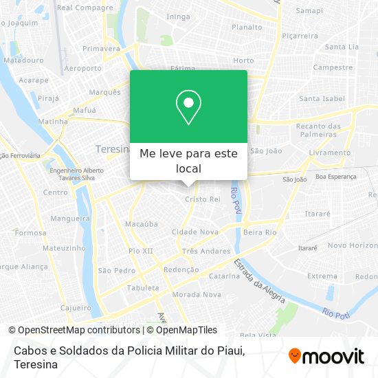 Cabos e Soldados da Policia Militar do Piaui mapa