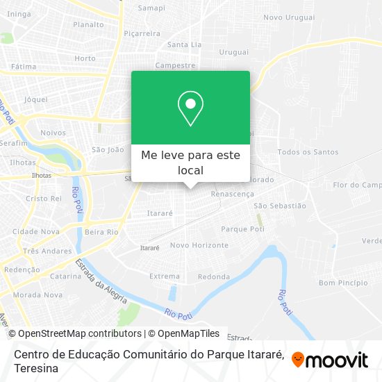 Centro de Educação Comunitário do Parque Itararé mapa