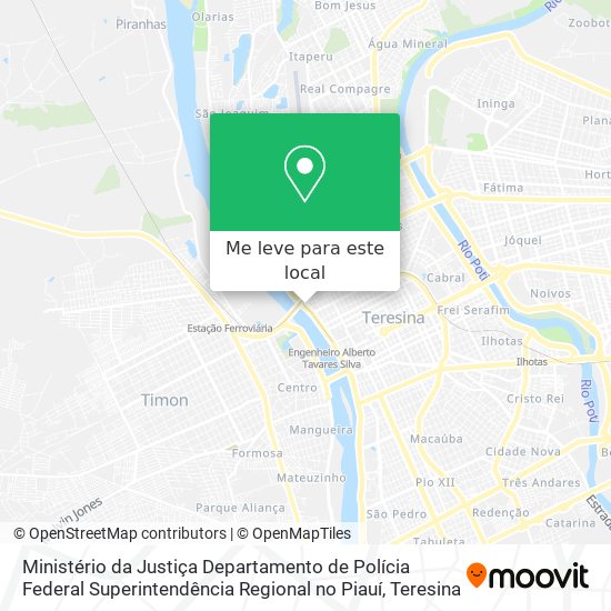 Ministério da Justiça Departamento de Polícia Federal Superintendência Regional no Piauí mapa