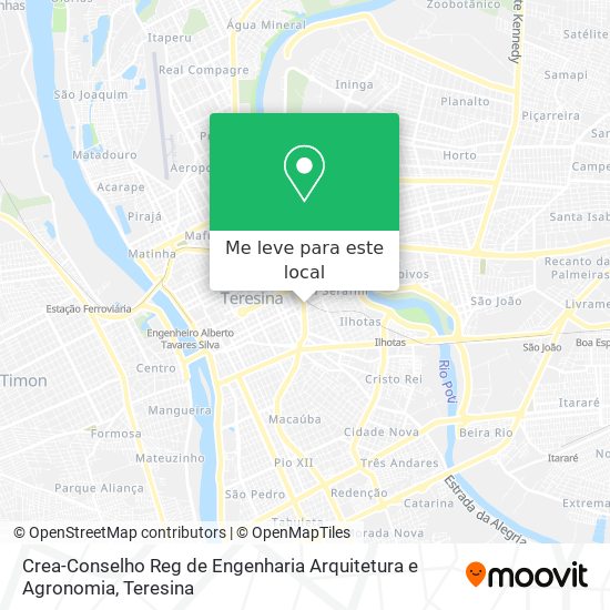 Crea-Conselho Reg de Engenharia Arquitetura e Agronomia mapa
