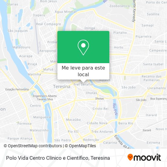 Polo Vida Centro Clínico e Científico mapa