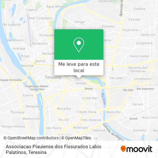 Associacao Piauiense dos Fissurados Labio Palatinos mapa