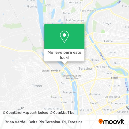 Brisa Verde - Beira Rio Teresina- PI mapa