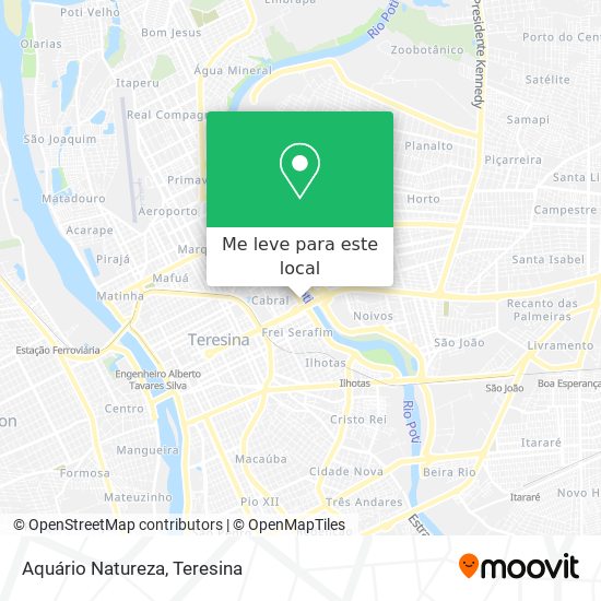 Aquário Natureza mapa