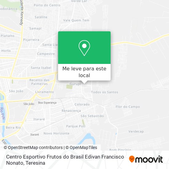 Centro Esportivo Frutos do Brasil Edivan Francisco Nonato mapa
