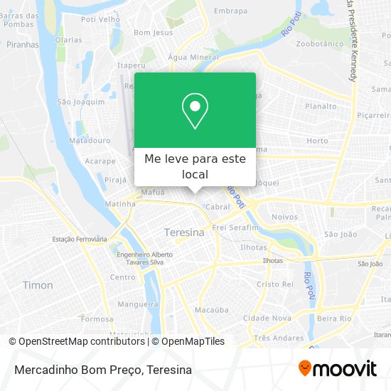 Mercadinho Bom Preço mapa