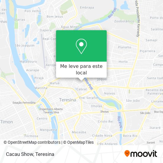 Cacau Show mapa