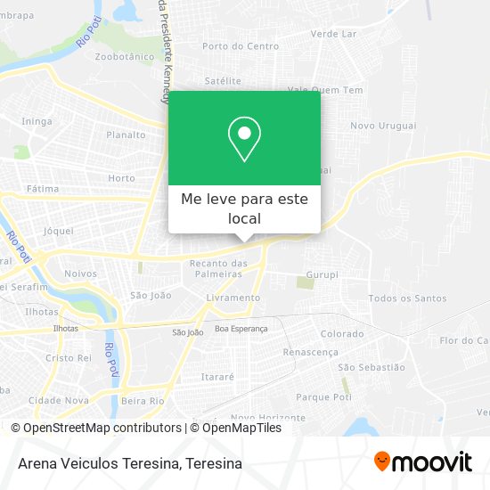 Arena Veiculos Teresina mapa