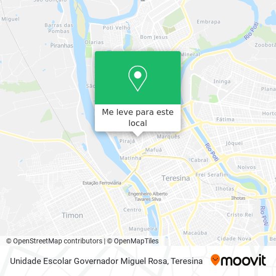 Unidade Escolar Governador Miguel Rosa mapa