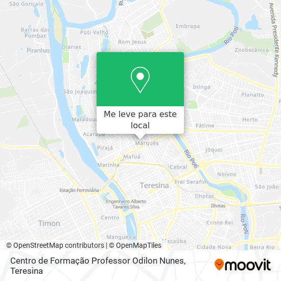 Centro de Formação Professor Odilon Nunes mapa