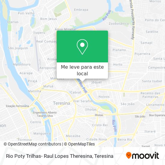 Rio Poty Trilhas- Raul Lopes Theresina mapa