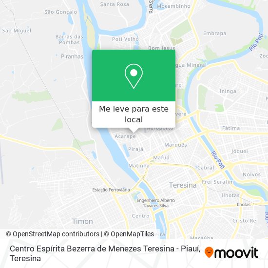 Centro Espírita Bezerra de Menezes Teresina - Piauí mapa