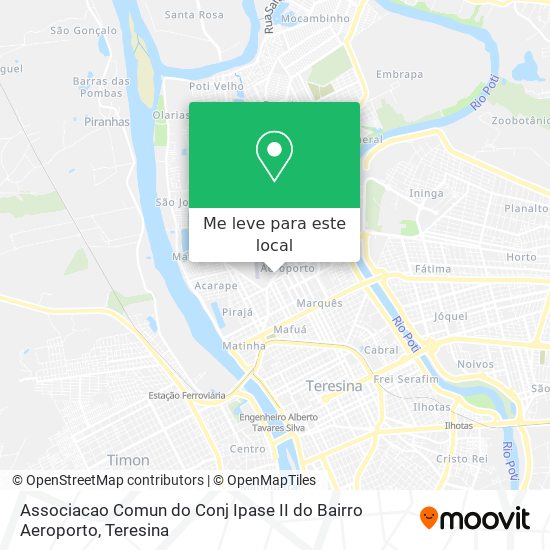 Associacao Comun do Conj Ipase II do Bairro Aeroporto mapa