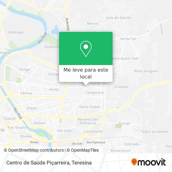 Centro de Saúde Piçarreira mapa