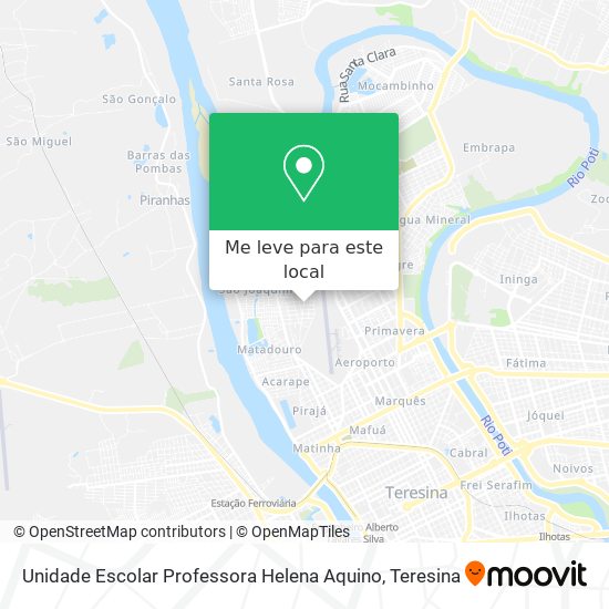 Unidade Escolar Professora Helena Aquino mapa