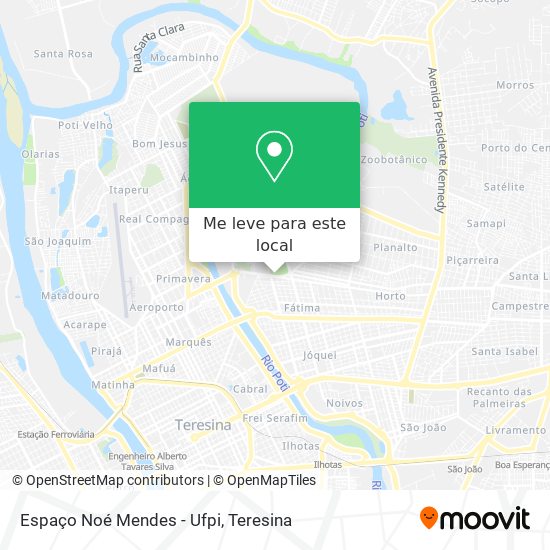 Espaço Noé Mendes - Ufpi mapa