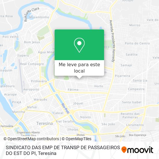 SINDICATO DAS EMP DE TRANSP DE PASSAGEIROS DO EST DO PI mapa