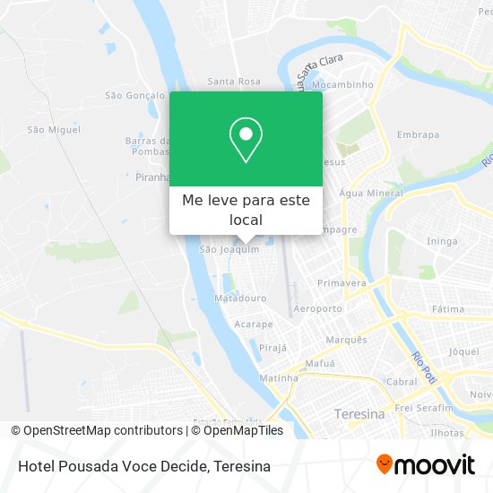 Hotel Pousada Voce Decide mapa