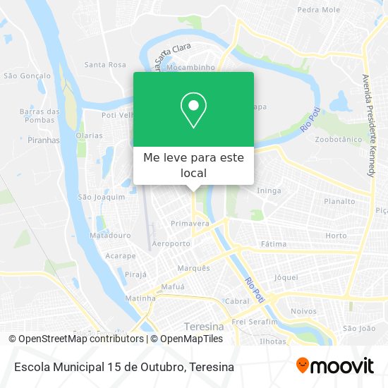 Escola Municipal 15 de Outubro mapa