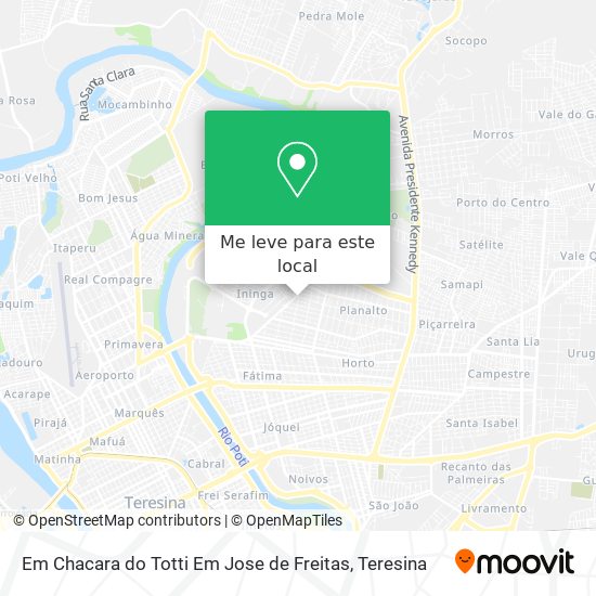 Em Chacara do Totti Em Jose de Freitas mapa