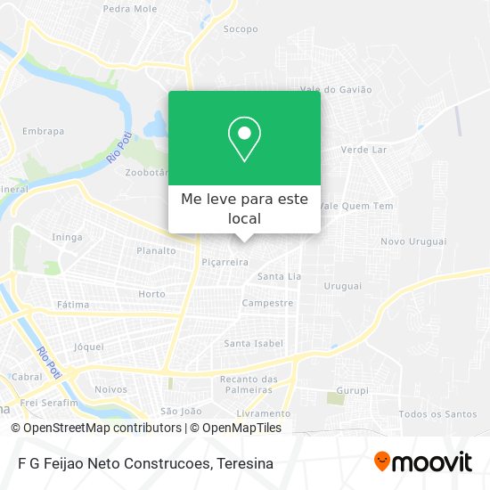 F G Feijao Neto Construcoes mapa