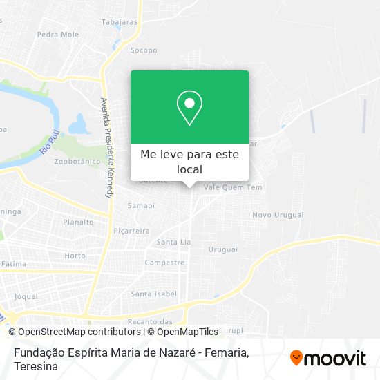Fundação Espírita Maria de Nazaré - Femaria mapa