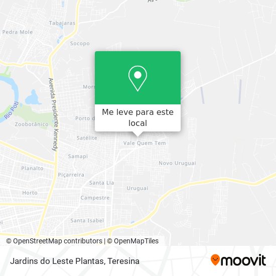 Jardins do Leste Plantas mapa