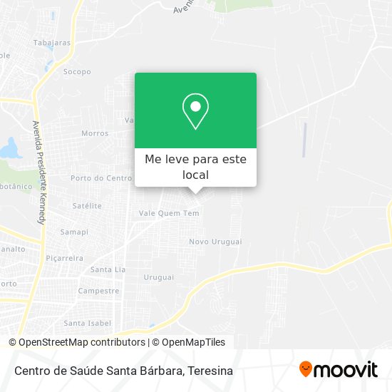 Centro de Saúde Santa Bárbara mapa