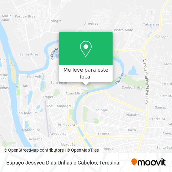 Espaço Jessyca Dias Unhas e Cabelos mapa