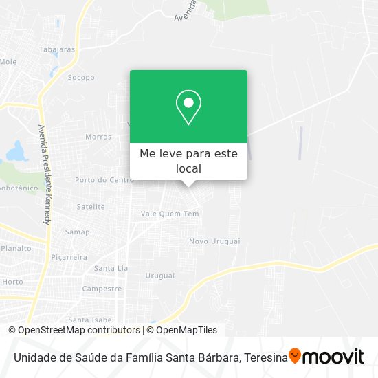 Unidade de Saúde da Família Santa Bárbara mapa