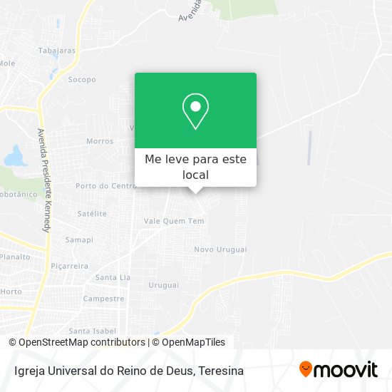 Igreja Universal do Reino de Deus mapa