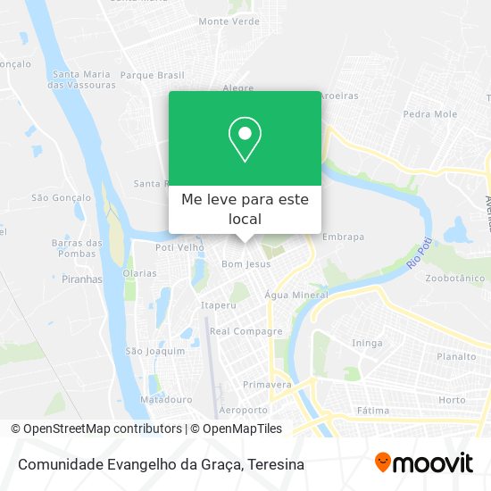 Comunidade Evangelho da Graça mapa