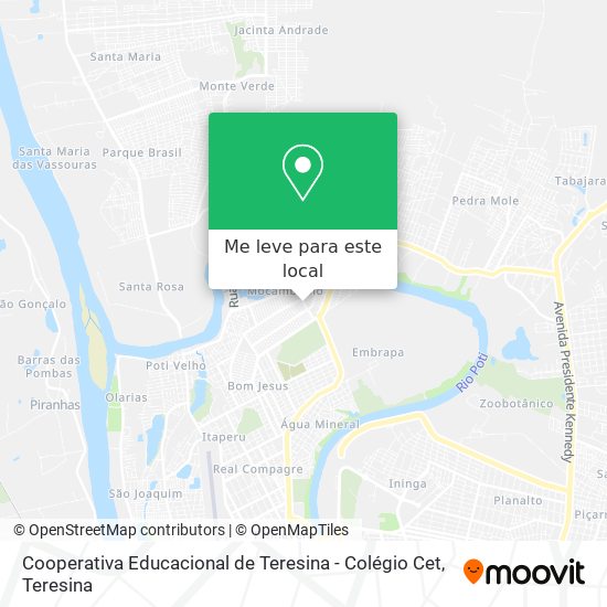 Cooperativa Educacional de Teresina - Colégio Cet mapa