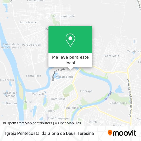 Igreja Pentecostal da Glória de Deus mapa