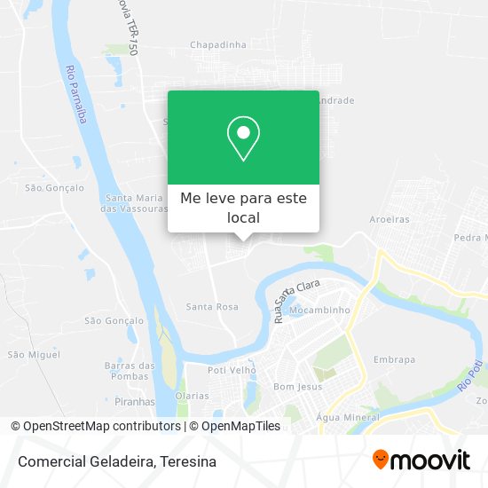 Comercial Geladeira mapa