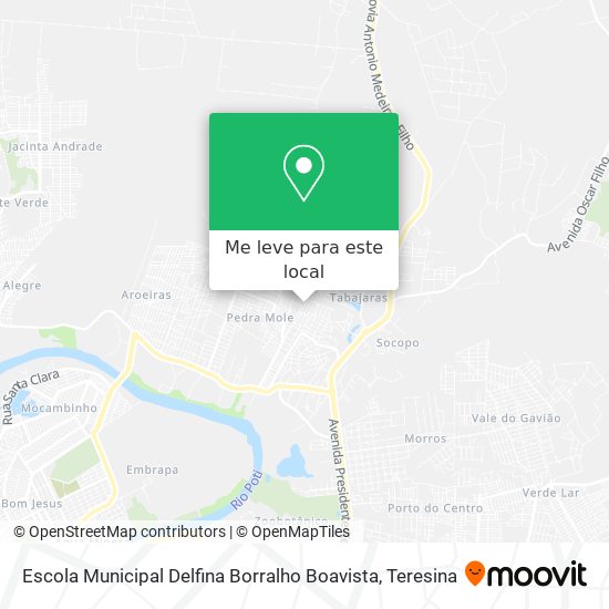 Escola Municipal Delfina Borralho Boavista mapa