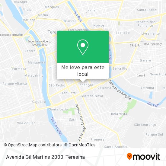 Avenida Gil Martins 2000 mapa