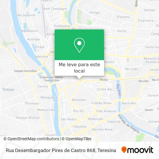 Rua Desembargador Pires de Castro 868 mapa