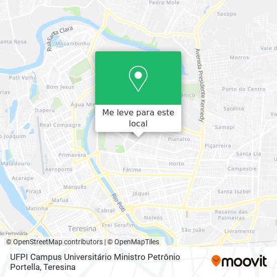UFPI Campus Universitário Ministro Petrônio Portella mapa