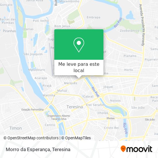 Morro da Esperança mapa