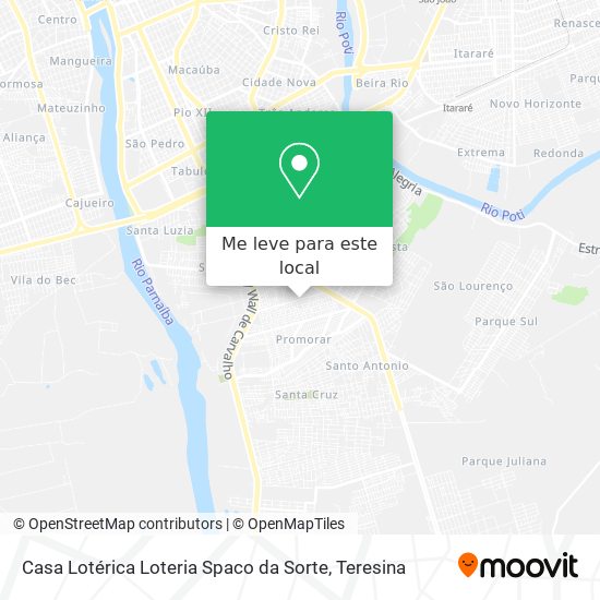Casa Lotérica Loteria Spaco da Sorte mapa