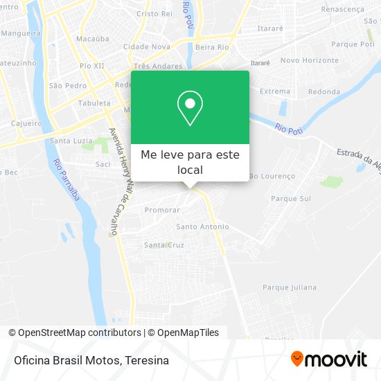 Oficina Brasil Motos mapa