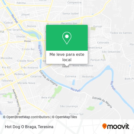 Hot Dog O Braga mapa