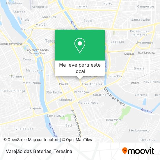 Varejão das Baterias mapa