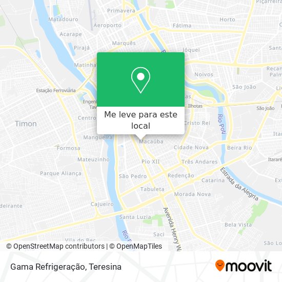 Gama Refrigeração mapa