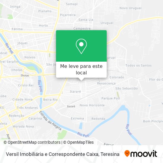 Versil Imobiliária e Correspondente Caixa mapa