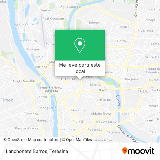 Lanchonete Barros mapa