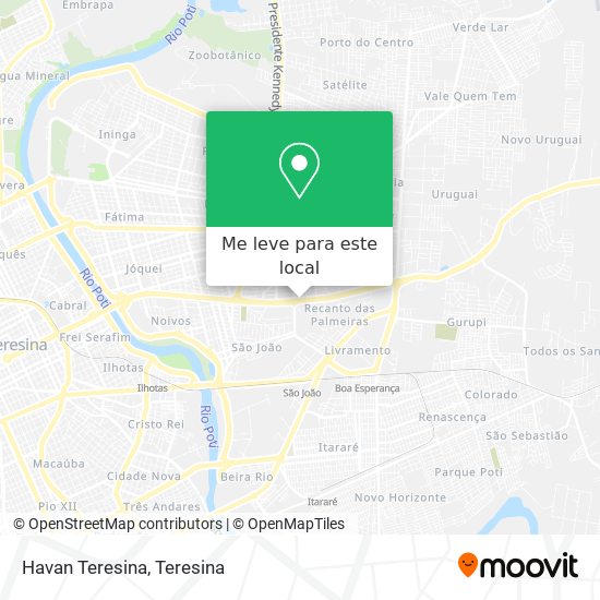 Havan Teresina mapa