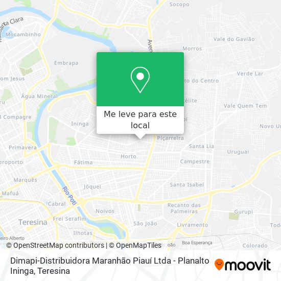 Dimapi-Distribuidora Maranhão Piauí Ltda - Planalto Ininga mapa